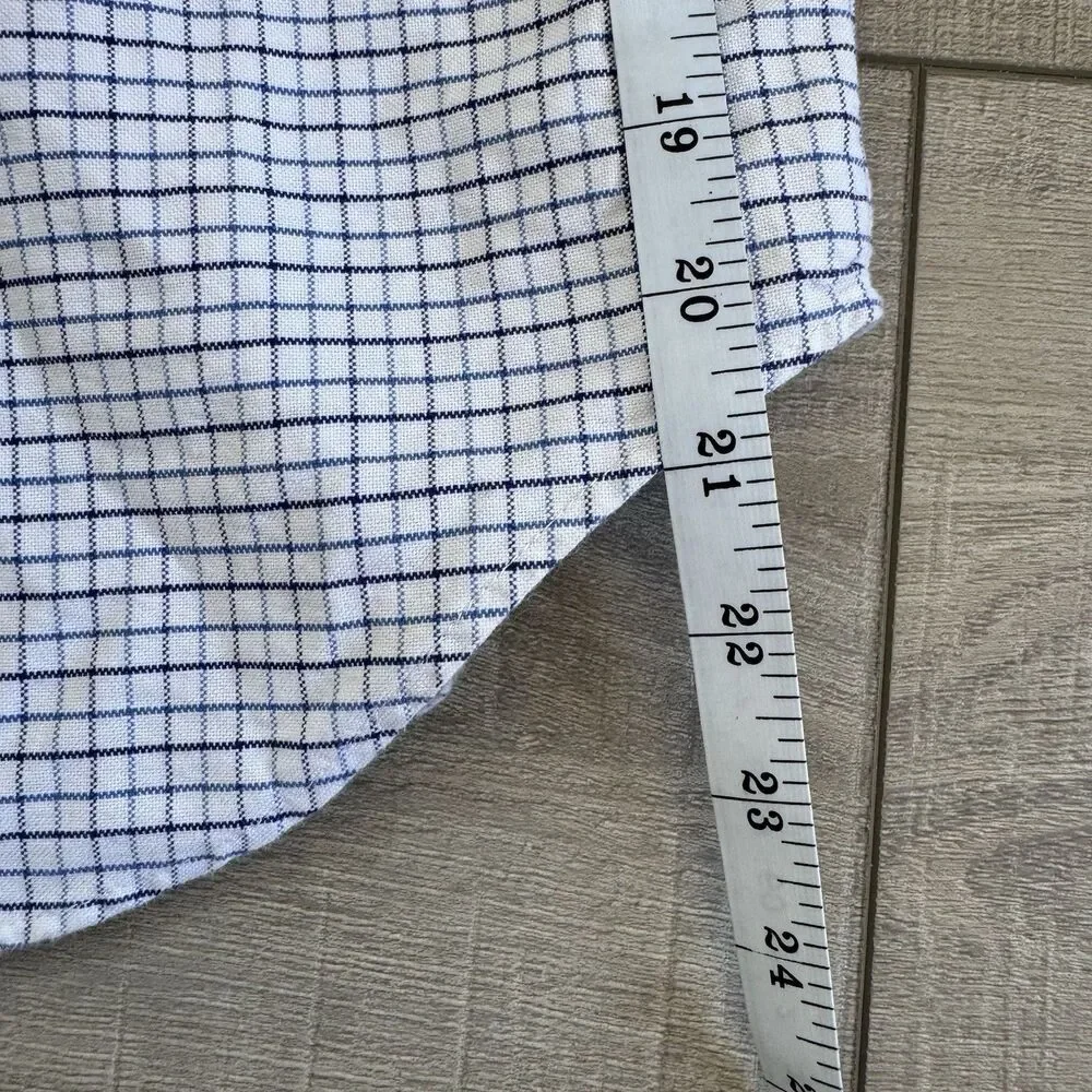 Ralph Lauren Kids Boys Plaid Long Sleeve Button Down Shirt Size 12 Blue White